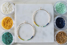 Load image into Gallery viewer, Yacht Club miyuki glass Hoops