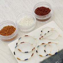 Load image into Gallery viewer, Highland weightless round glass bead hoops