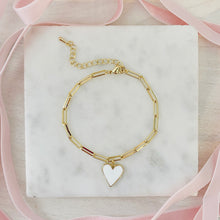 Load image into Gallery viewer, Pure heart pendant charm bracelet
