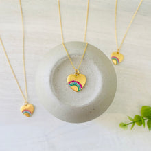 Load image into Gallery viewer, Jubilee rainbow heart pendant necklace