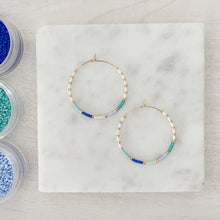 Load image into Gallery viewer, Mykonos weightless glass bead hoops