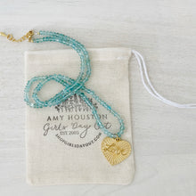 Load image into Gallery viewer, Love Far and Wide Aqua Marine gemstone Necklace