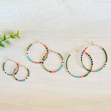 Load image into Gallery viewer, Pie in The Sky miyuki glass Hoops