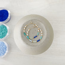 Load image into Gallery viewer, Mykonos weightless glass bead hoops