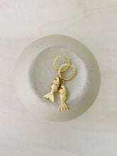 Load image into Gallery viewer, Sardinia fish latch hoop earrings