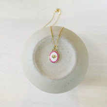 Load image into Gallery viewer, Lotus shield pendant necklace