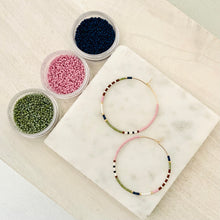 Load image into Gallery viewer, Woodland Sunset miyuki glass hoops