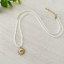 Load image into Gallery viewer, Spark and flame Miyuki glass pendant necklace