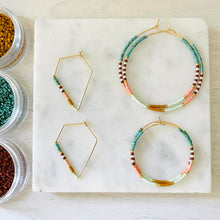 Load image into Gallery viewer, Phoenix glass bead hoops