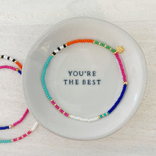 Load image into Gallery viewer, Star struck dainty layering czech glass stretch bracelet