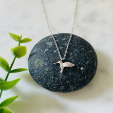 Load image into Gallery viewer, Best of Luck hummingbird pendant necklace