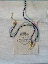 Load image into Gallery viewer, Off The Coast of Italy fish pendant beaded glass and gemstone necklace