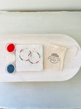 Load image into Gallery viewer, Firecracker Red White and Blue Hoops