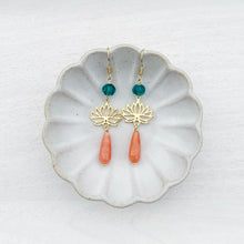 Load image into Gallery viewer, Reach for The Sky lotus dangle earrings