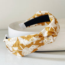 Load image into Gallery viewer, Sweater Weather Golden Moth top knot headband