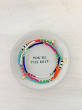 Load image into Gallery viewer, Star struck dainty layering czech glass stretch bracelet