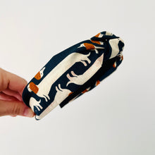 Load image into Gallery viewer, Dog Park Dachshund top knot headband