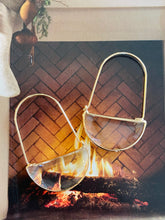 Load image into Gallery viewer, Crystal crescent hoops