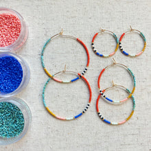 Load image into Gallery viewer, Amalfi weightless glass gold filled hoops