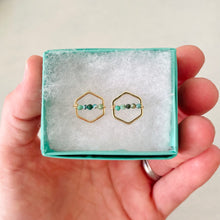 Load image into Gallery viewer, Skyline turquoise post earrings