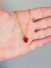 Load image into Gallery viewer, Berries for Bennett strawberry pendant necklace