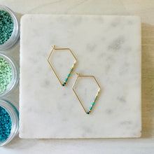 Load image into Gallery viewer, Santorini weightless glass bead hoops