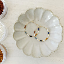 Load image into Gallery viewer, Highland weightless round glass bead hoops