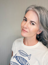 Load image into Gallery viewer, Saltwater+Sunset weightless glass gold filled miyuki beaded hoops