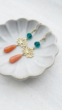 Load image into Gallery viewer, Reach for The Sky lotus dangle earrings