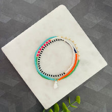 Load image into Gallery viewer, Out and About czech glass wrap stretch bracelet