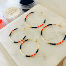 Load image into Gallery viewer, Cavalier Game Day hoop earrings or studs