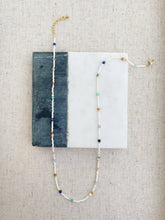 Load image into Gallery viewer, Sunday Stroll gemstone and miyuki beaded necklace