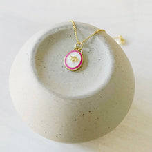 Load image into Gallery viewer, Lotus shield pendant necklace