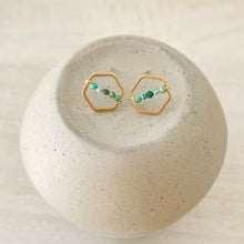 Load image into Gallery viewer, Skyline turquoise post earrings