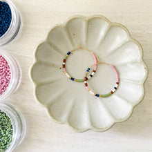 Load image into Gallery viewer, Woodland Sunset miyuki glass hoops