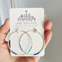 Load image into Gallery viewer, Mykonos weightless glass bead hoops