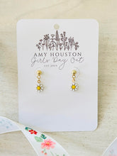 Load image into Gallery viewer, 24k gold post dangles Farmers Market fruits and florals