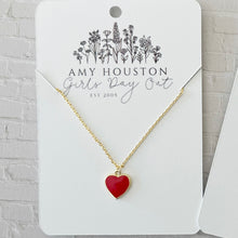 Load image into Gallery viewer, The Power of Love red heart pendant necklace