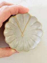 Load image into Gallery viewer, Quiet Faith tiny cross necklace