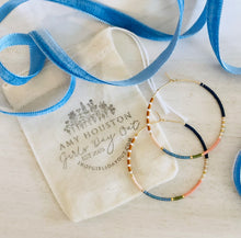 Load image into Gallery viewer, Pocket Full of Posies // Miyuki beaded Hoops