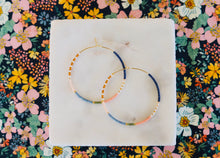 Load image into Gallery viewer, Pocket Full of Posies // Miyuki beaded Hoops