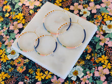 Load image into Gallery viewer, Pocket Full of Posies // Miyuki beaded Hoops