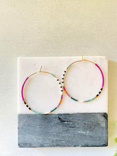 Load image into Gallery viewer, Napa Valley miyuki glass hoops