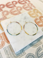 Load image into Gallery viewer, Small Town weightless round glass bead hoops