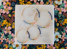 Load image into Gallery viewer, Pocket Full of Posies // Miyuki beaded Hoops