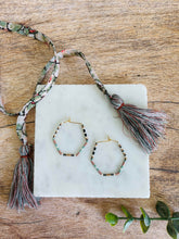 Load image into Gallery viewer, Custom Design beaded glass hoops