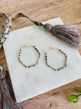 Load image into Gallery viewer, Custom Design beaded glass hoops