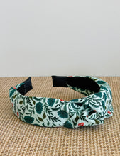 Load image into Gallery viewer, Mushroom Forest Emerald top knot headband