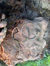 Load image into Gallery viewer, River weightless round glass bead hoops