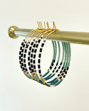 Load image into Gallery viewer, Sea Foam weightless round glass bead hoops